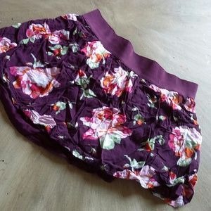 A floral skirt with pockets